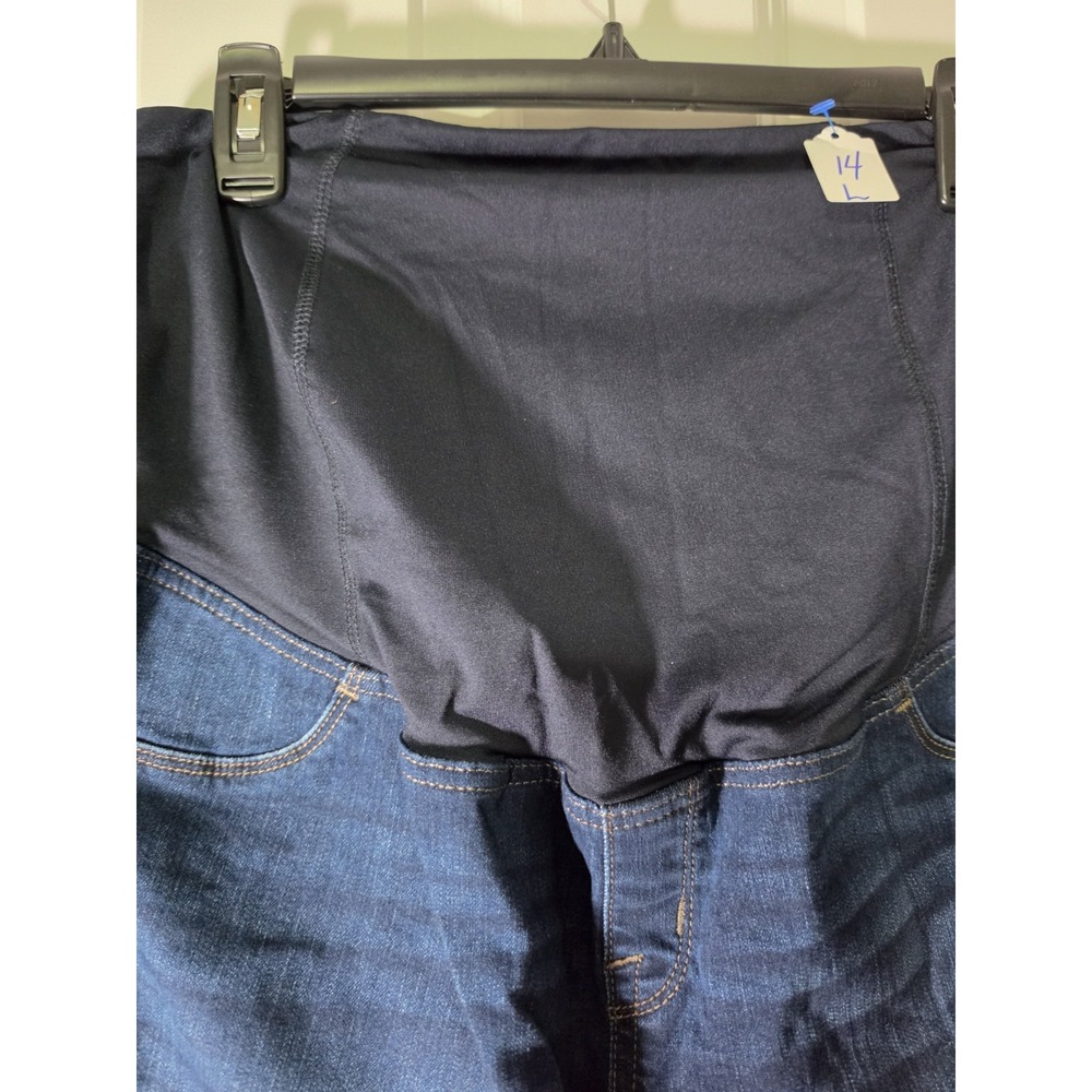 Isabel Maternity Ingrid & Isabel Skinny Jeans Womens 14/32R Dark Wash Full Panel - Picture 3 of 10